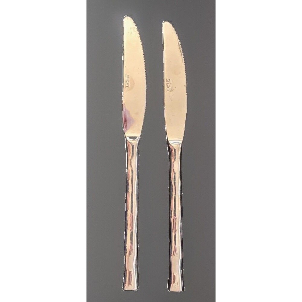 Towle Living Collection Stainless Steel Dinner Knives Set of 2